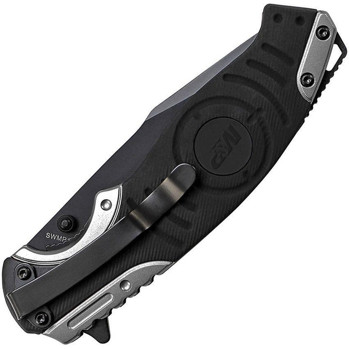 Smith & Wesson Linerlock Black/Silver Rubberized Aluminum Serrated Coated Stainless - Knives.mx