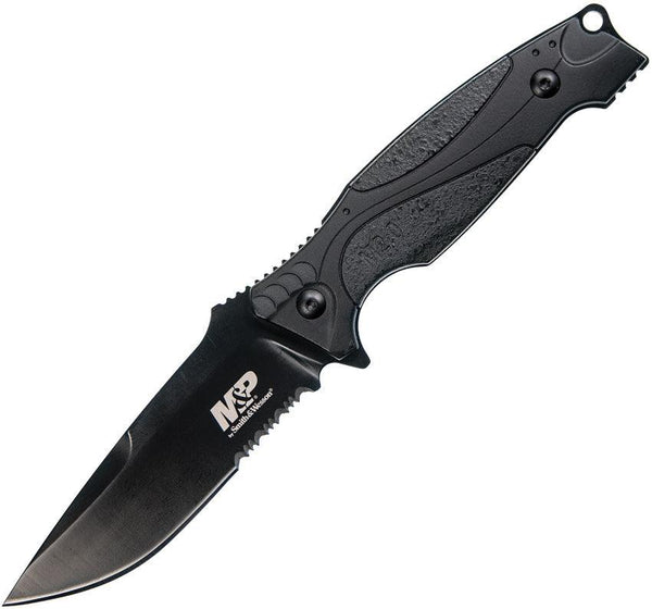 Smith & Wesson M2.0 Fixed Blade Black Rubber Serrated - Knives.mx