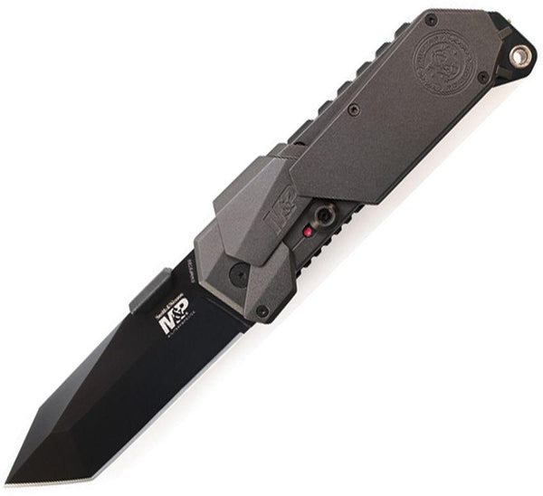 Smith & Wesson M&P MAGIC Linerlock A/O Aluminum Tanto Plain Coated Stainless - Knives.mx