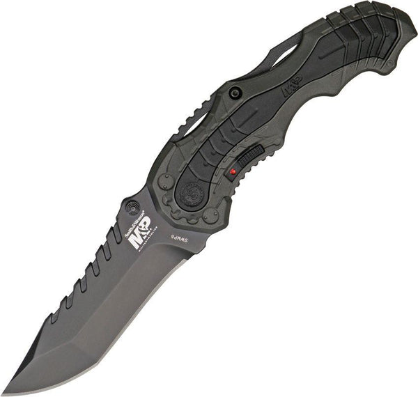 Smith & Wesson M&P Model 6 A/O Magic Black Coated Plain Curved 4034 Stainless - Knives.mx