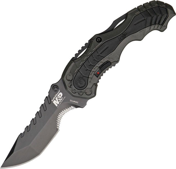 Smith & Wesson M&P Model 6 A/O Magic Black Coated Serrated Curved 4034 Stainless - Knives.mx