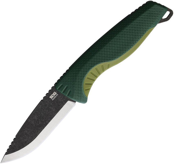 Sog Aegis FX Fixed Blade Green GRN Stonewash Drop Point CRYO 4116 Krupp - Knives.mx