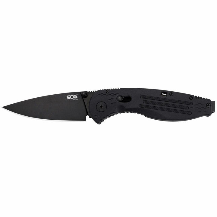 SOG Aegis Piston Lock Assisted Opening Black GRN AUS-8 - Knives.mx