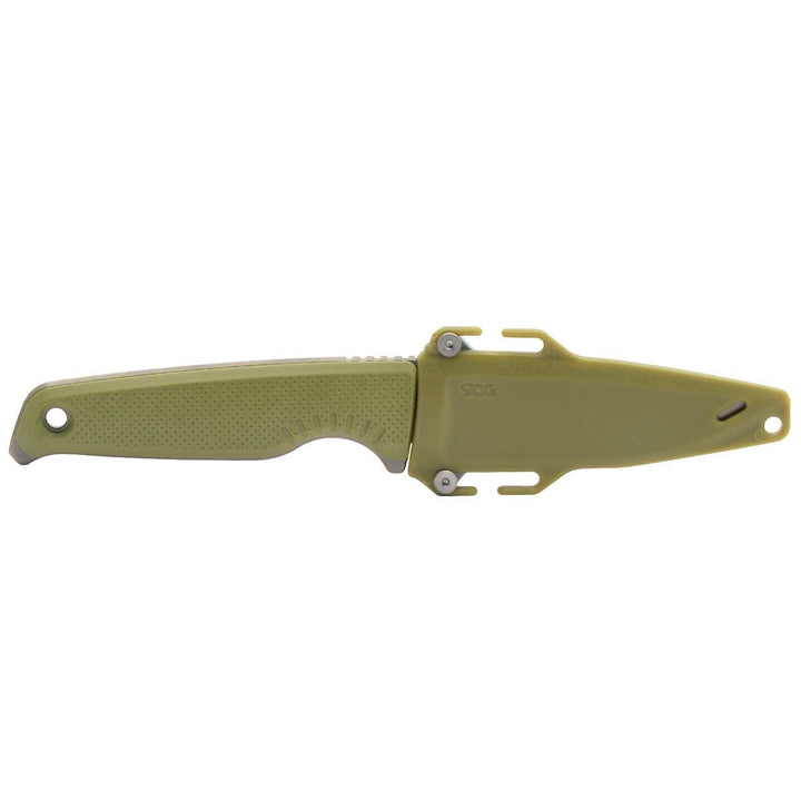 SOG Altair FX Fixed Blade Field Green GRN Clip Point TiNi CRYO CPM 154 - Knives.mx