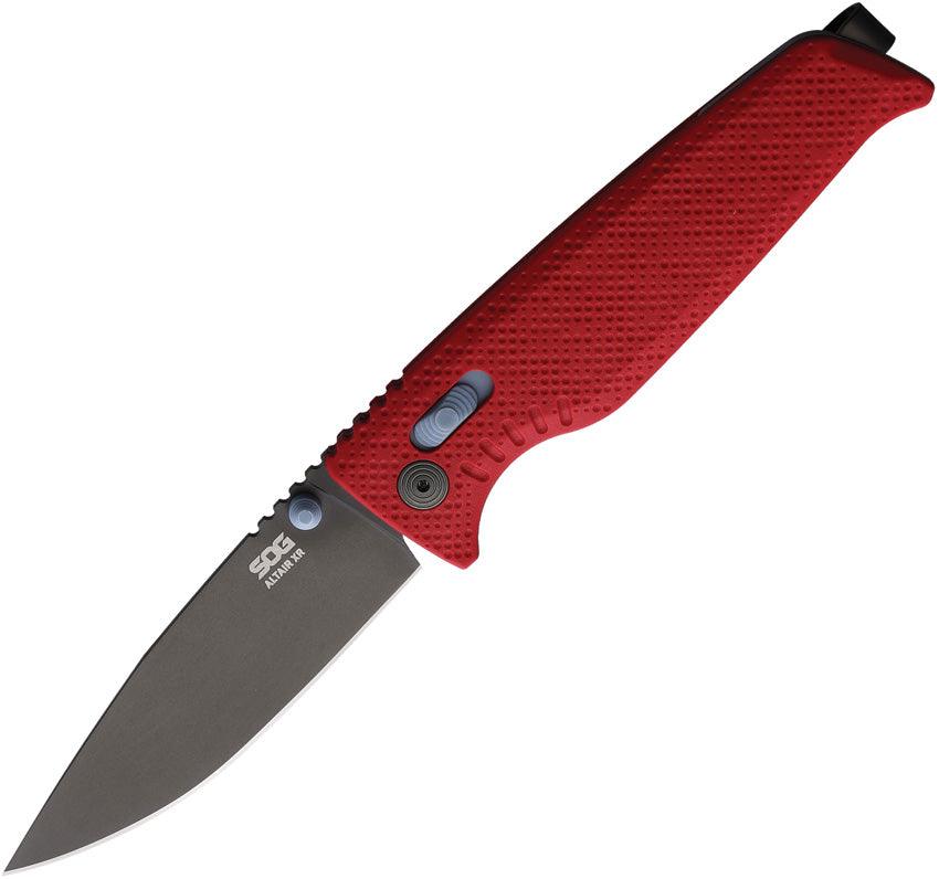 Sog Altair XR Lock Canyon Red GRN Bead Blast Drop Point CRYO 154CM - Knives.mx