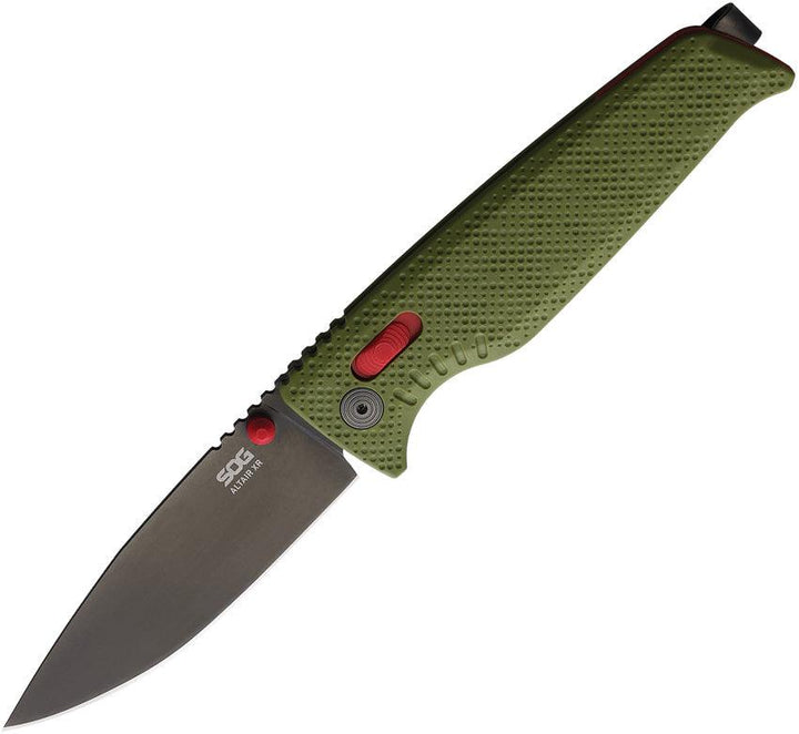 Sog Altair XR Lock Field Green GRN Black TiNi Coated 154CM - Knives.mx