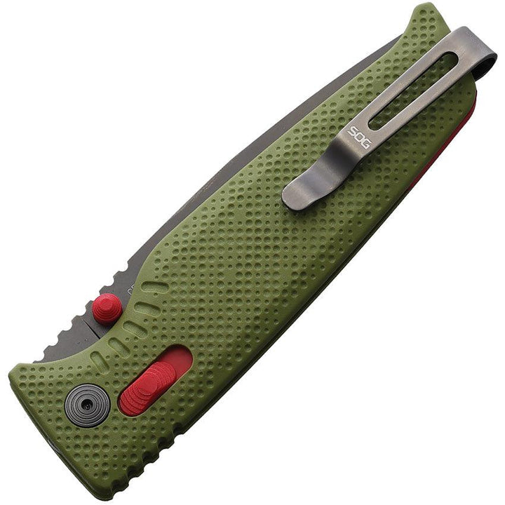 Sog Altair XR Lock Field Green GRN Black TiNi Coated 154CM - Knives.mx