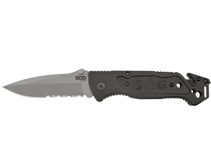 SOG Escape Bead Blast Serrated Aluminum 9Cr18MoV - Knives.mx