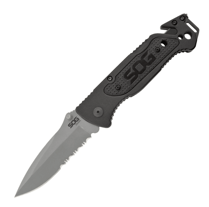 SOG Escape Bead Blast Serrated Aluminum 9Cr18MoV - Knives.mx