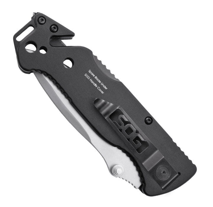 SOG Escape Bead Blast Serrated Aluminum 9Cr18MoV - Knives.mx