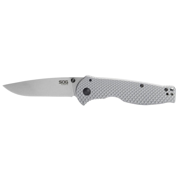 SOG Flash FL Framelock stainless Stonewashed 8Cr13MoV - Knives.mx