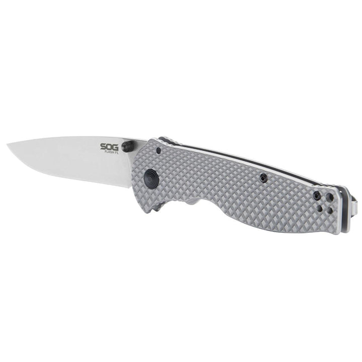 SOG Flash FL Framelock stainless Stonewashed 8Cr13MoV - Knives.mx