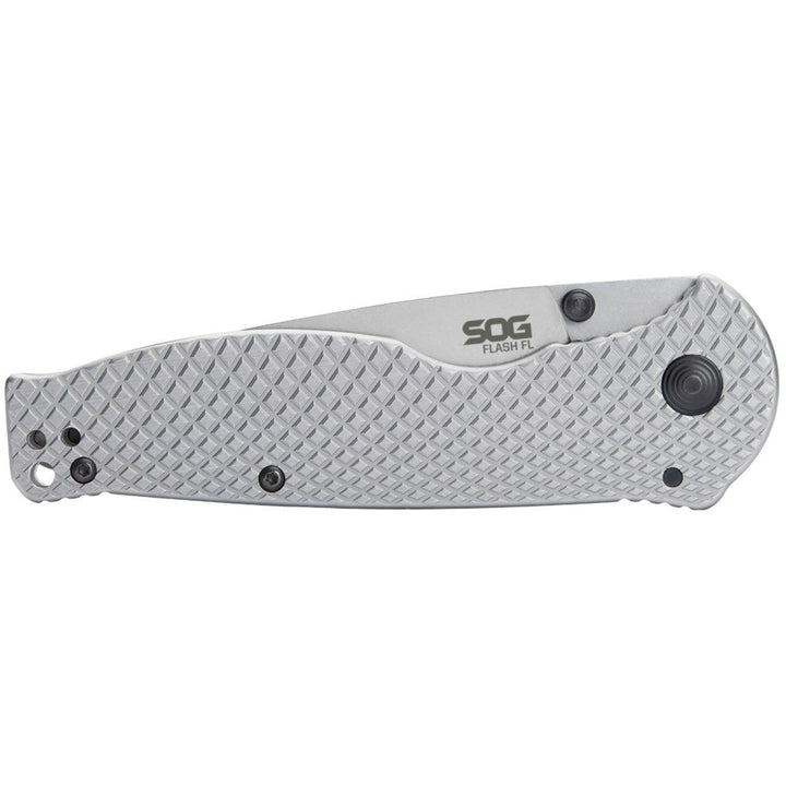 SOG Flash FL Framelock stainless Stonewashed 8Cr13MoV - Knives.mx