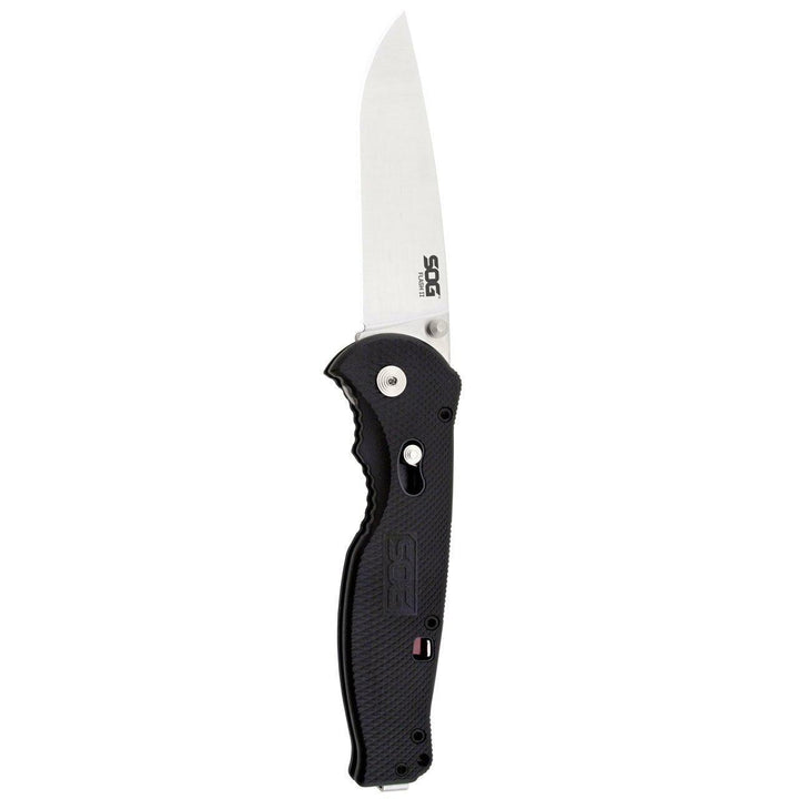 SOG Flash II A/O Satin Drop Point Plain AUS-8 - Knives.mx