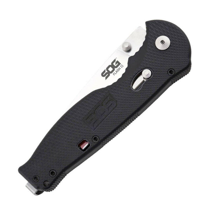 SOG Flash II A/O Satin Drop Point Plain AUS-8 - Knives.mx