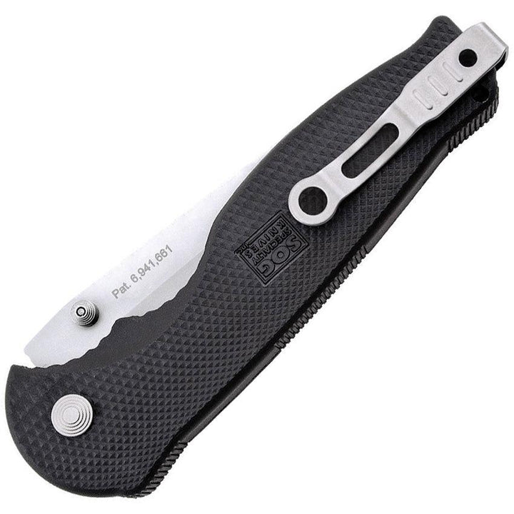 SOG Flash II Piston Lock A/O Plain Tanto AUS-8 - Knives.mx