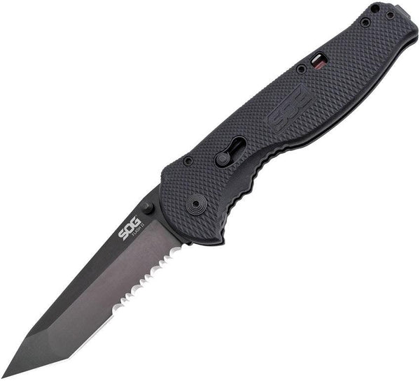 SOG Flash II Piston Lock A/O Serrated Tanto AUS-8 - Knives.mx