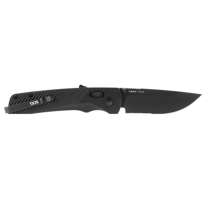 SOG Flash MK3 AT-XR Lock A/O Black GRN Plain Cryo D2 - Knives.mx