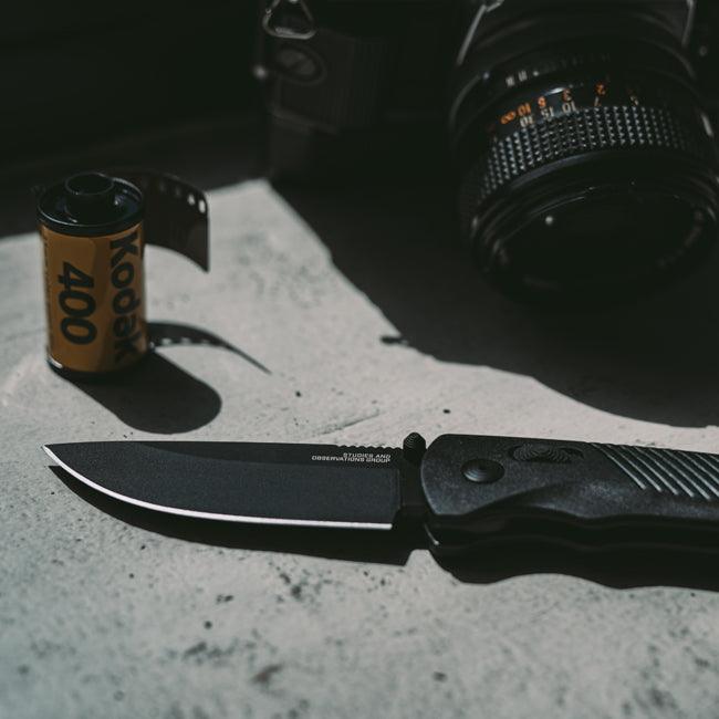 SOG Flash MK3 AT-XR Lock A/O Black GRN Plain Cryo D2 - Knives.mx