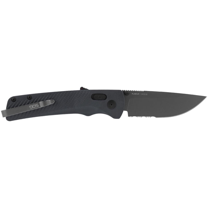 SOG Flash MK3 AT-XR Lock A/O Gray GRN Serrated Cryo D2 - Knives.mx