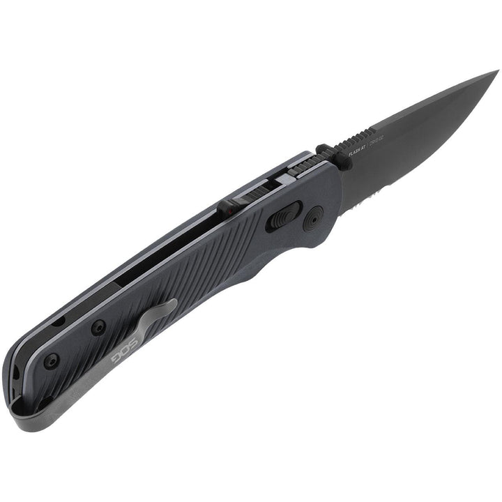 SOG Flash MK3 AT-XR Lock A/O Gray GRN Serrated Cryo D2 - Knives.mx