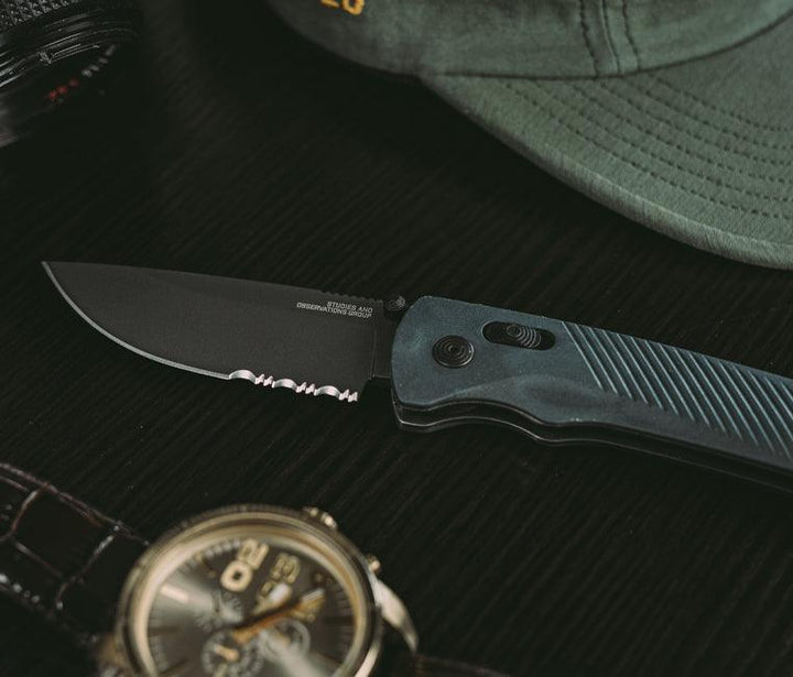 SOG Flash MK3 AT-XR Lock A/O Gray GRN Serrated Cryo D2 - Knives.mx