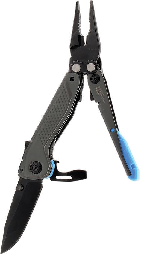 SOG Flash MT Multi Tool Urban Gray + Cyan CRYO D2 - Knives.mx