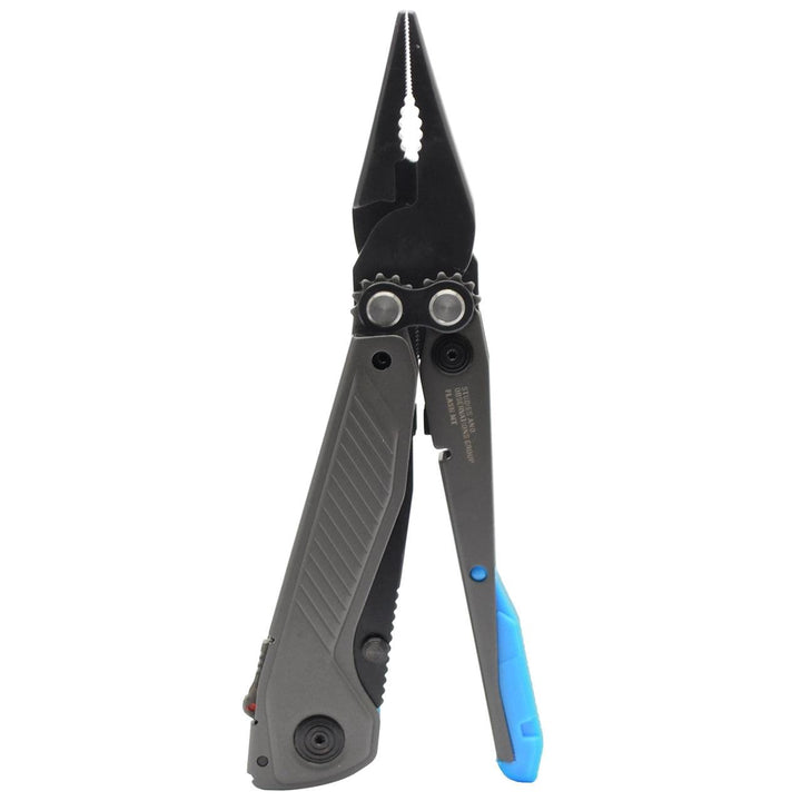 SOG Flash MT Multi Tool Urban Gray + Cyan CRYO D2 - Knives.mx