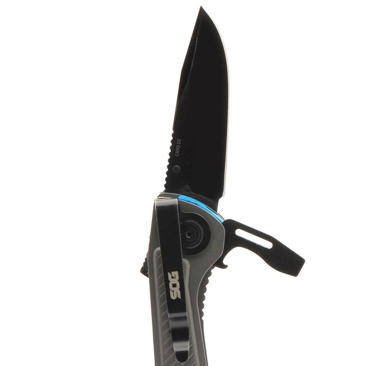 SOG Flash MT Multi Tool Urban Gray + Cyan CRYO D2 - Knives.mx