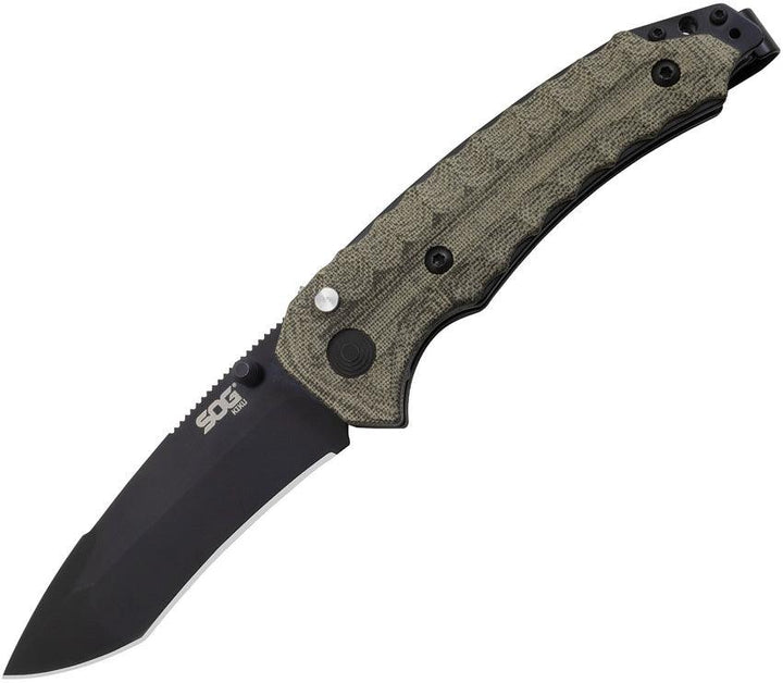 SOG / Folding Knife SOG Kiku Button Lock Black - Knives.mx