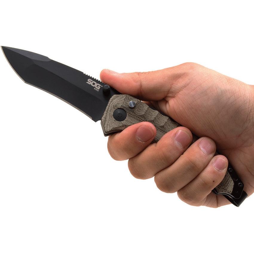 SOG / Folding Knife SOG Kiku Button Lock Black - Knives.mx