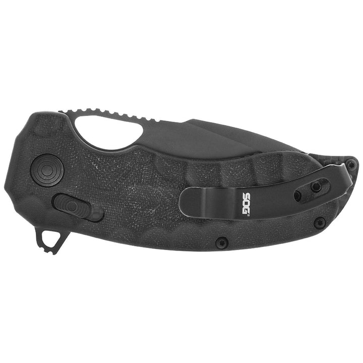 SOG Kiku LTE XR Lock Blackout Micarta + Carbon Coated CTS-XHP - Knives.mx