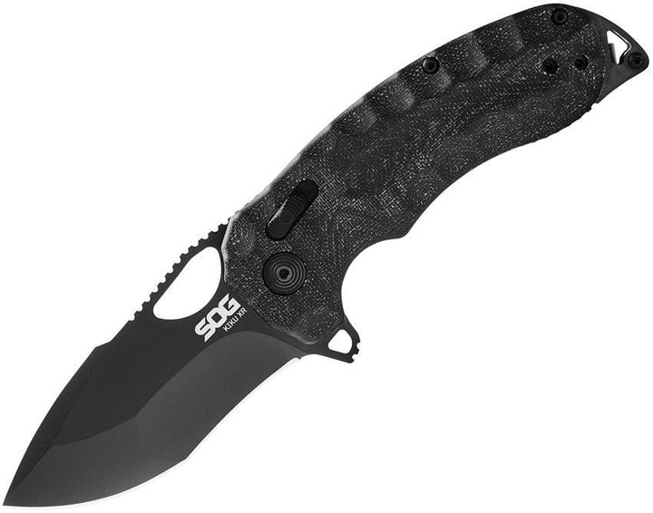 SOG Kiku XR Lock Black Linen Micarta BlackOut CTS-XHP - Knives.mx