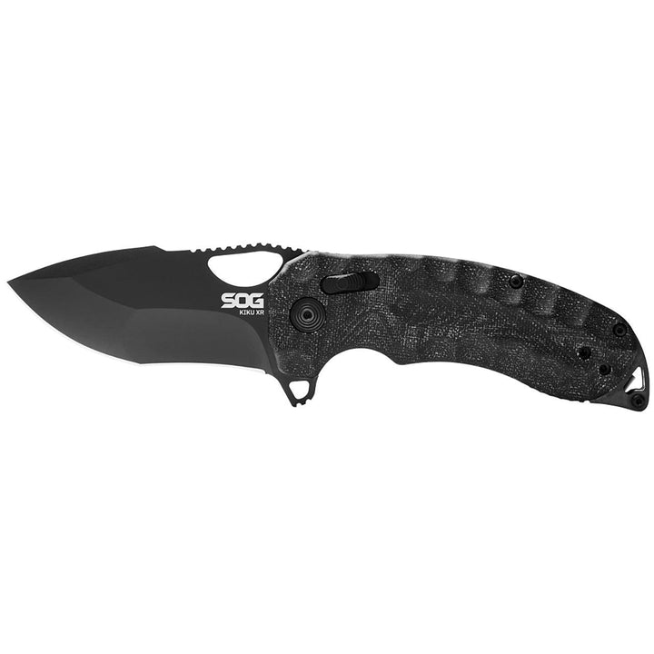 SOG Kiku XR Lock Black Linen Micarta BlackOut CTS-XHP - Knives.mx