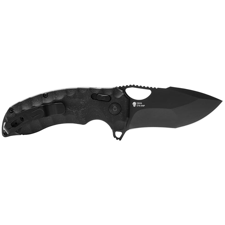 SOG Kiku XR Lock Black Linen Micarta BlackOut CTS-XHP - Knives.mx