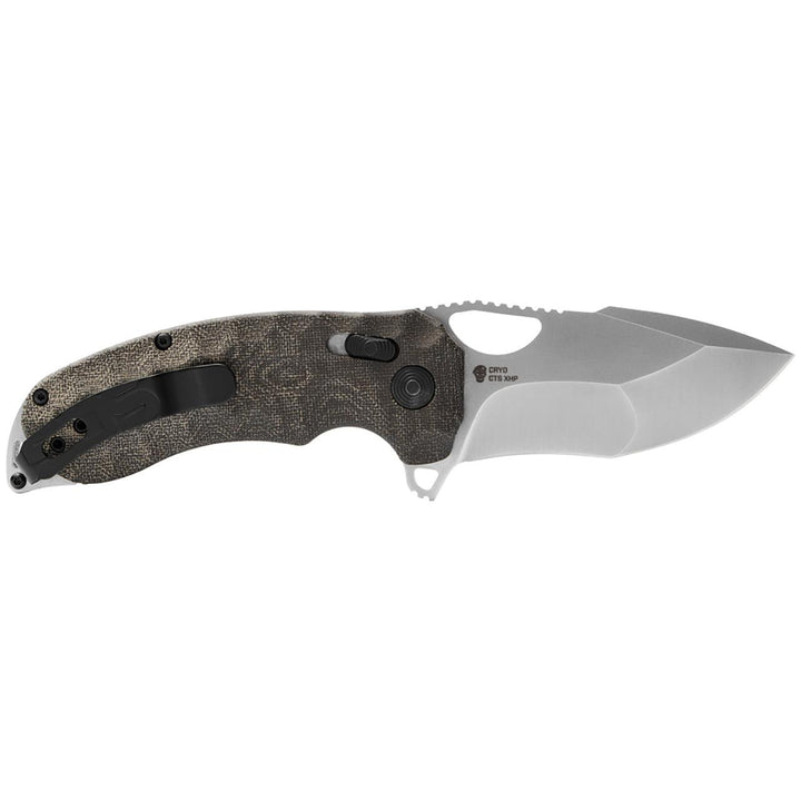 SOG Kiku XR Lock Natural Linen Micarta Satin CTS-XHP - Knives.mx