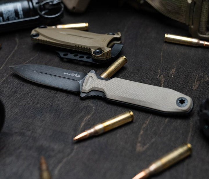 SOG Pentagon FX Covert Flat Dark Earth G10 TiNi Coated S35VN - Knives.mx
