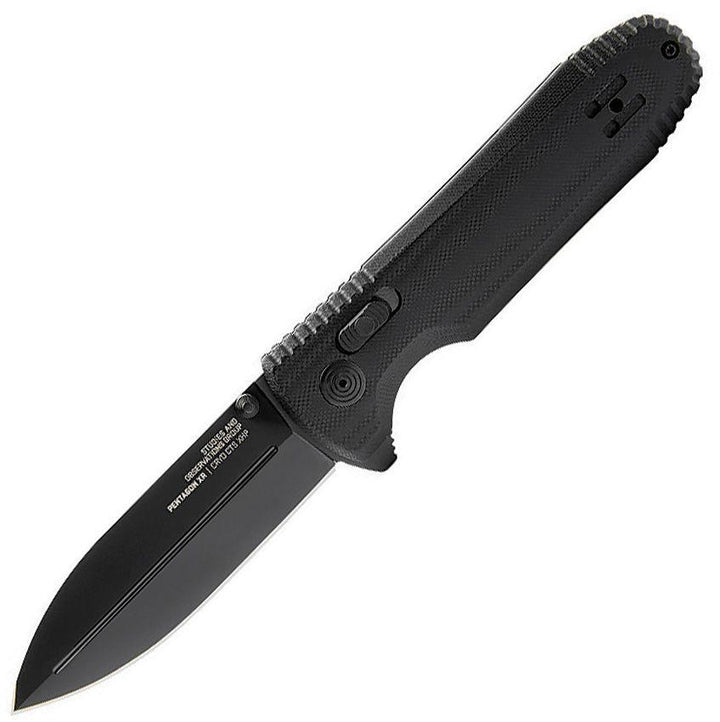 SOG Pentagon XR Lock Blackout G10 Black Titanium Nitride Spear Point CRYO CTS XHP - Knives.mx