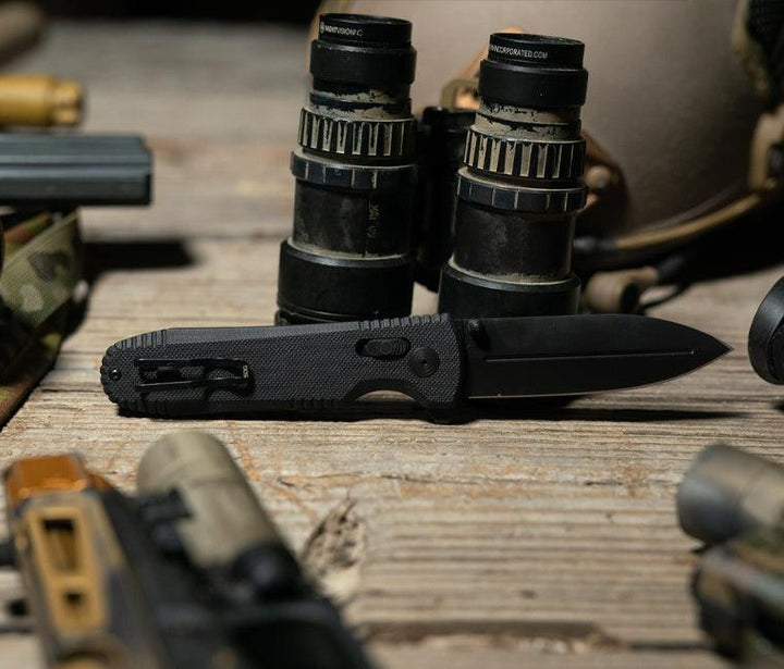 SOG Pentagon XR Lock Blackout G10 Black Titanium Nitride Spear Point CRYO CTS XHP - Knives.mx