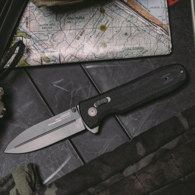 SOG Pentagon XR Lock LTE Black G10 Spear Point CRYO CTS XHP - Knives.mx