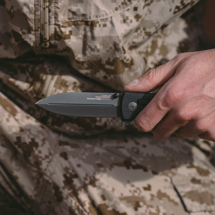 SOG Pentagon XR Lock LTE Black G10 Spear Point CRYO CTS XHP - Knives.mx