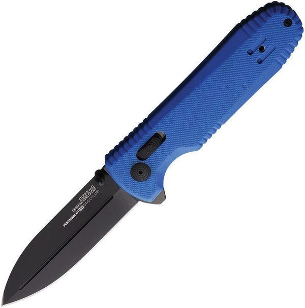 SOG Pentagon XR Lock LTE Blue G10 Spear Point TiNi CRYO CTS XHP - Knives.mx