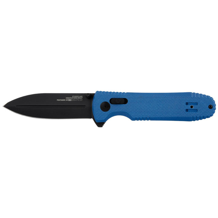 SOG Pentagon XR Lock LTE Blue G10 Spear Point TiNi CRYO CTS XHP - Knives.mx