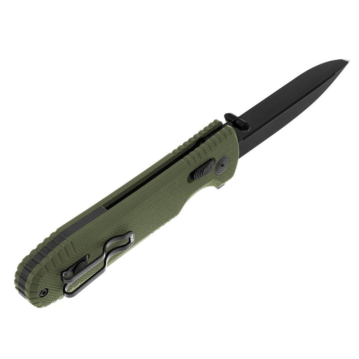 SOG Pentagon XR Lock OD Green G10 Black Titanium Nitride Spear Point CRYO CTS XHP - Knives.mx