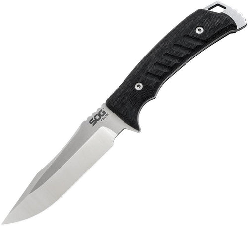 SOG Pillar Black Canvas Micarta StoneWash CPM S35VN