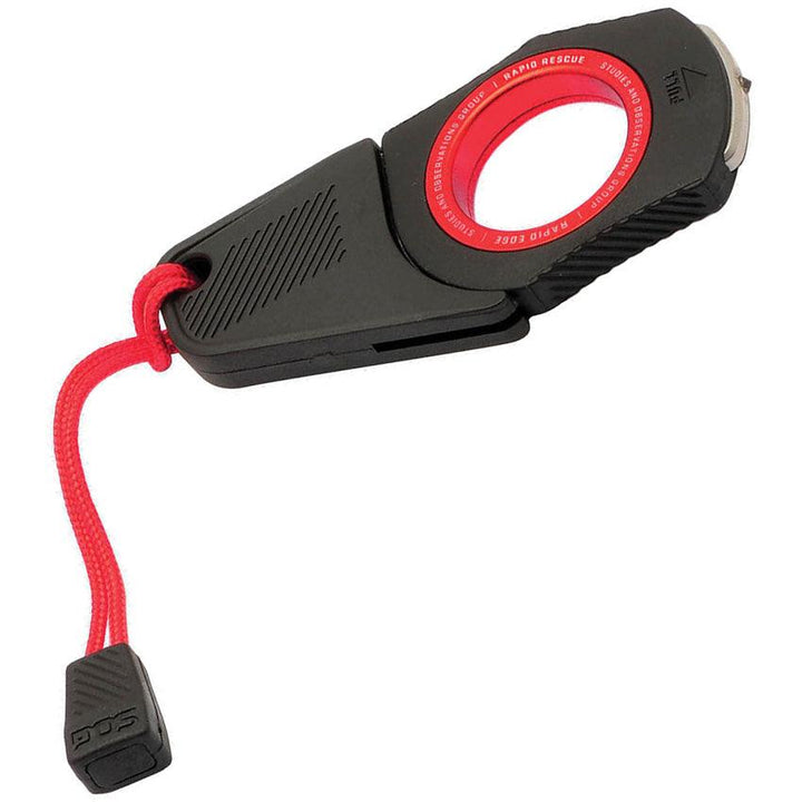 Sog Rapid Rescue Black/Red GRN Belt Cord Cutter - Knives.mx