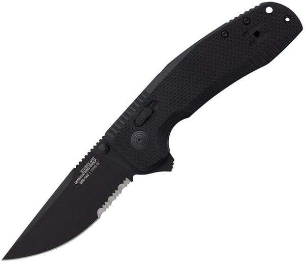 SOG-Tac XR Lock Blackout G10 Serrated Coated D2 - Knives.mx