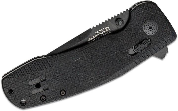 SOG-Tac XR Lock Blackout G10 Serrated Coated D2 - Knives.mx