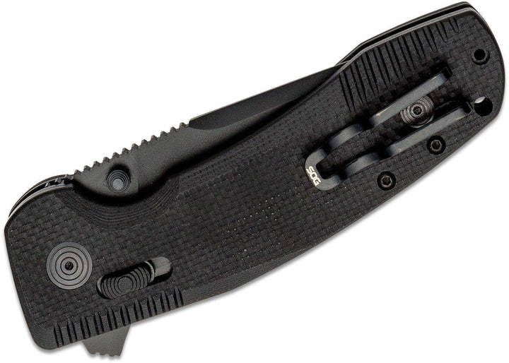 SOG-Tac XR Lock Blackout G10 Serrated Coated D2 - Knives.mx
