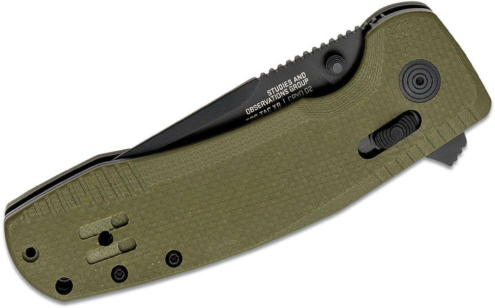 SOG-Tac XR Lock OD Green G10 Plain Coated D2 - Knives.mx